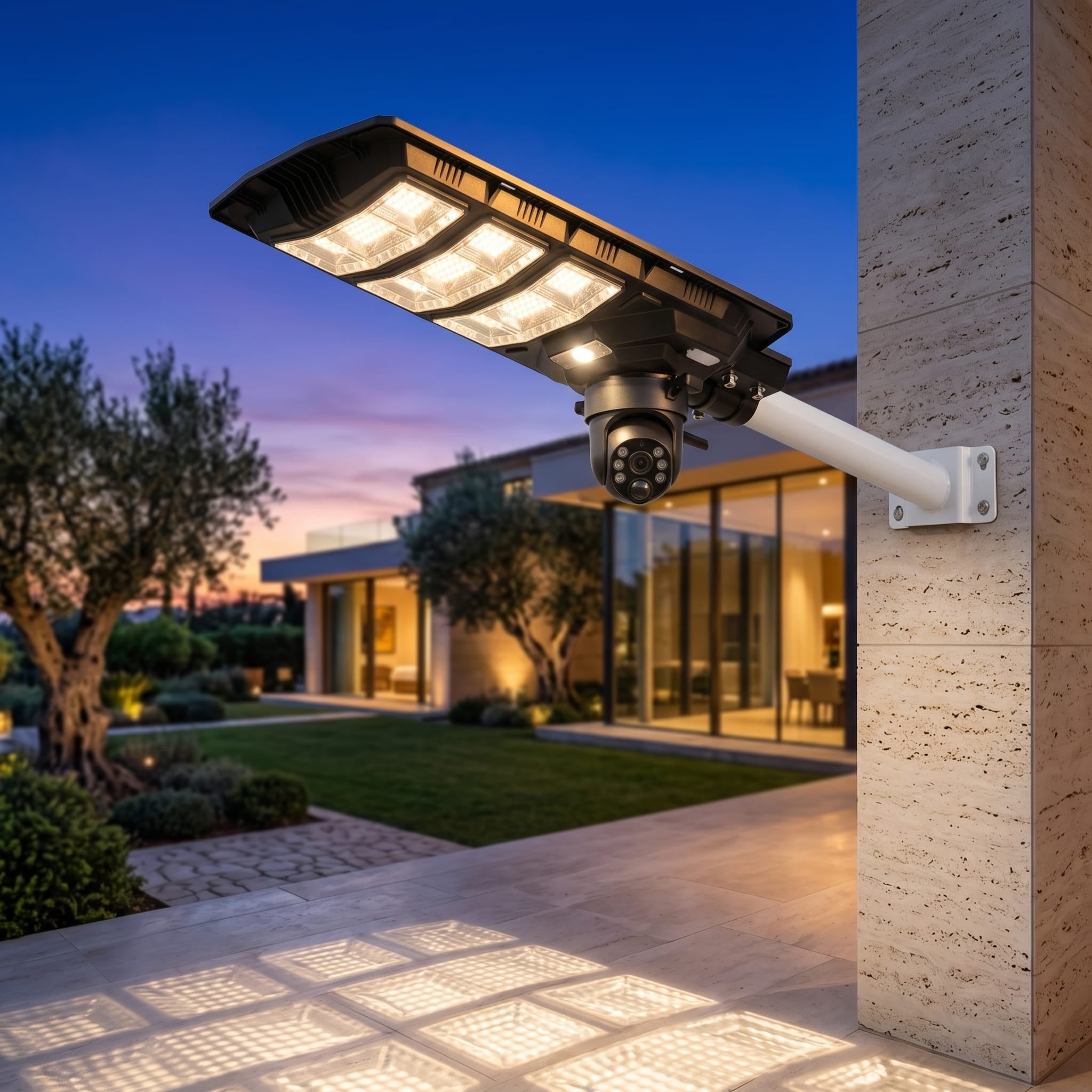 Güneş Enerjili 355° Kamera Ve Led Işık